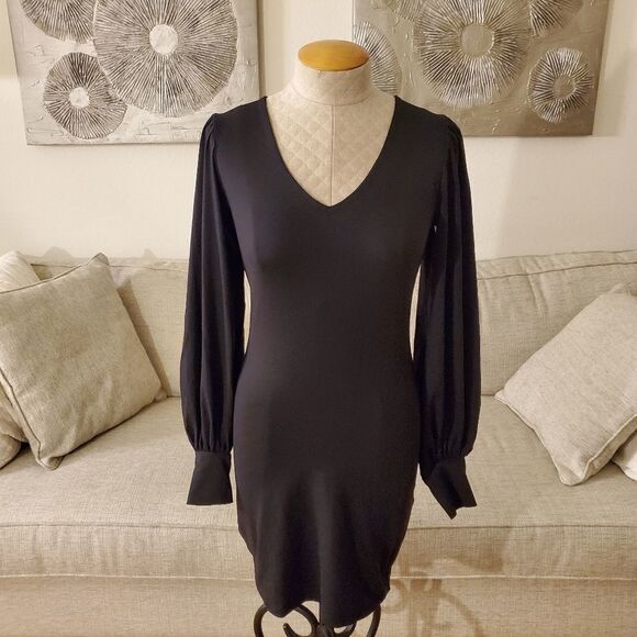 Susana Monaco Long Blouson Sleeve Dress - Picture 2 of 10